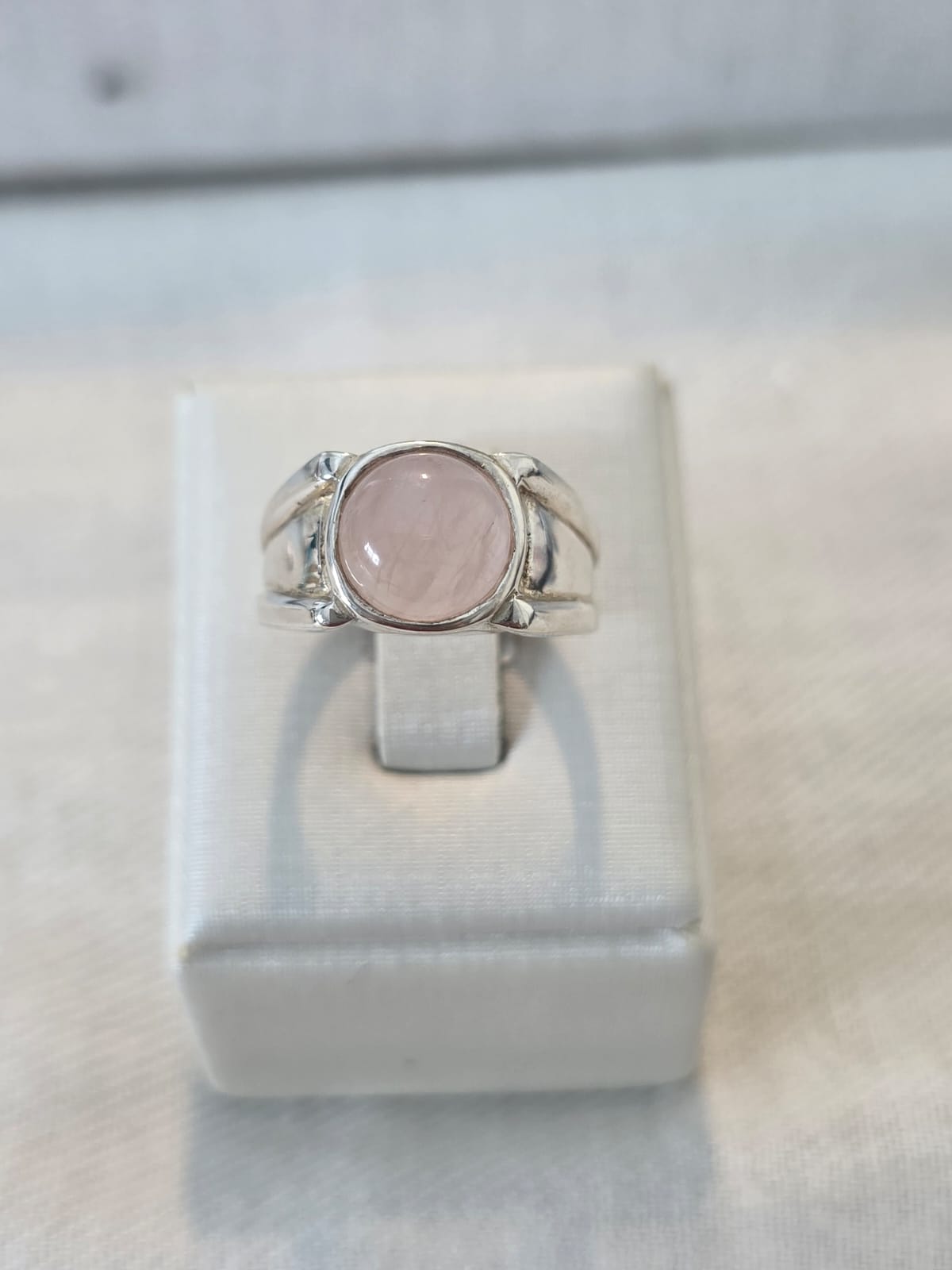 Anel em Prata 925 Quartzo Rosa af541