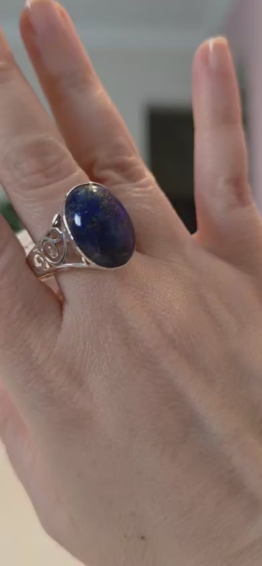 Anel em Prata 925 e Lápis Lazuli af38.