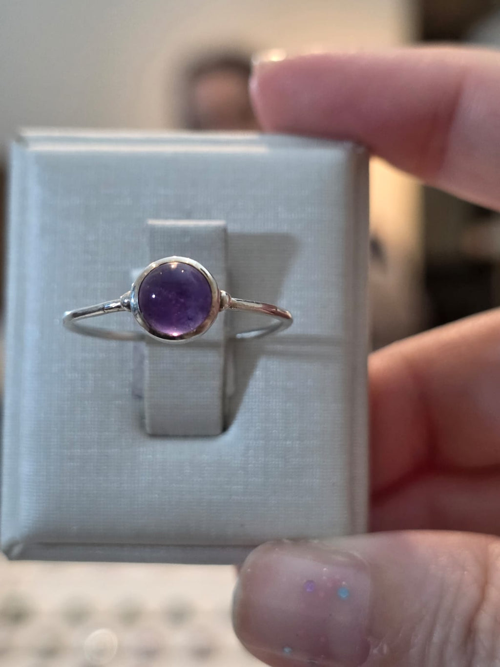 Anel em Prata 925 e Ametista af388f