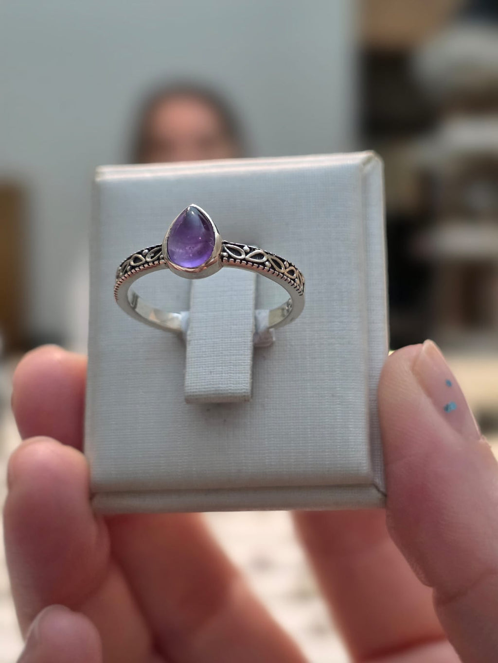 Anel em Prata 925 e Ametista af400c