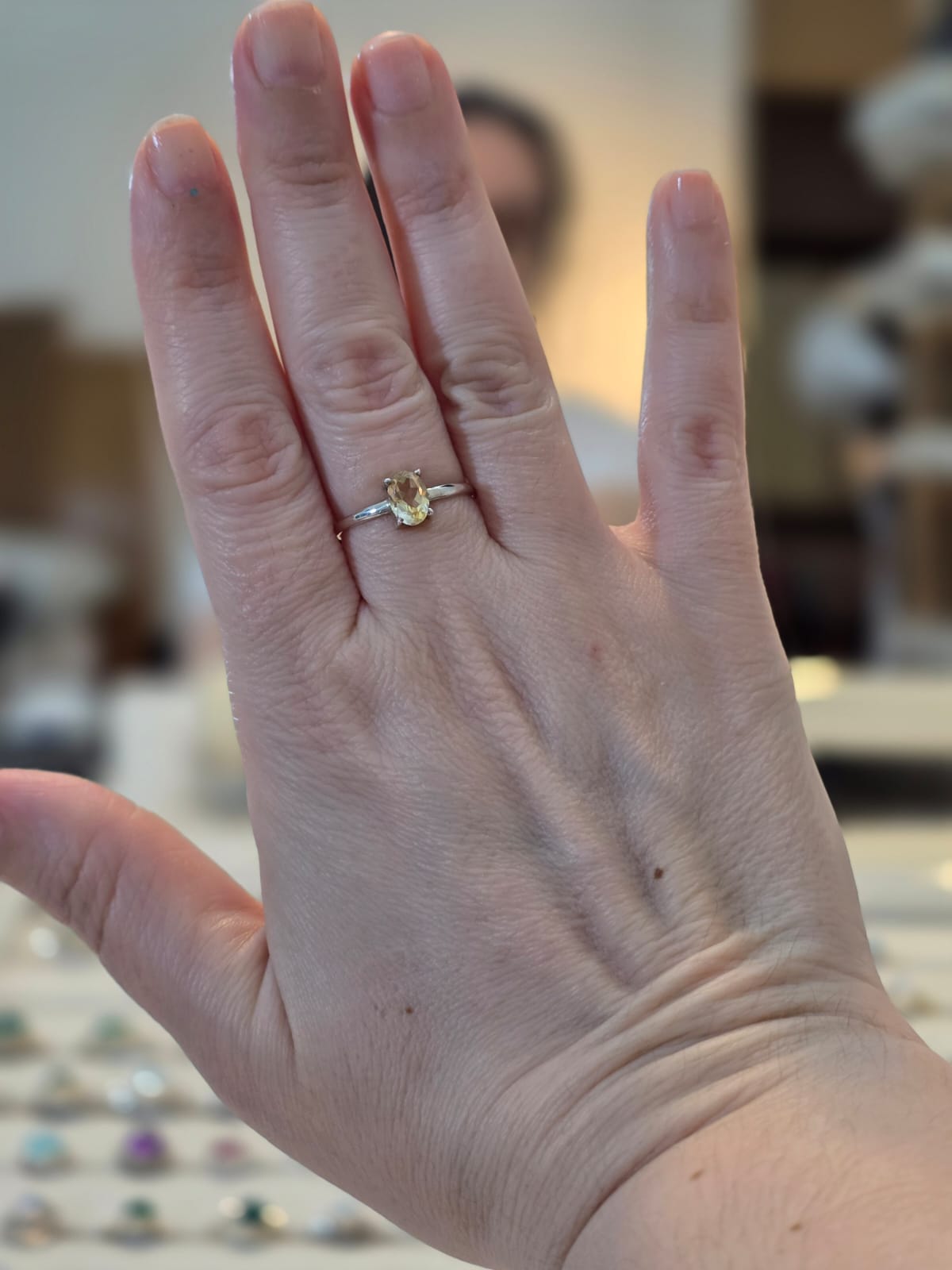 Anel em Prata 925 e Citrino Amarelo af367f