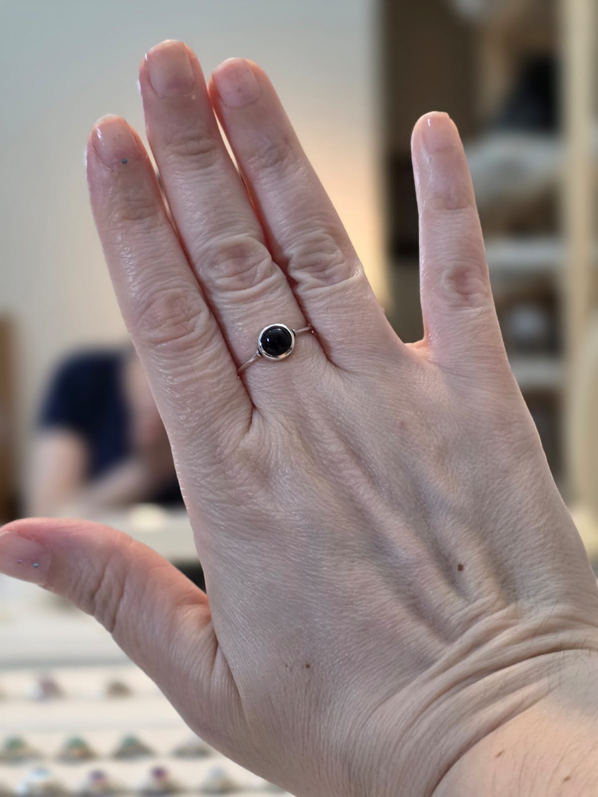 Anel em Prata 925 e Ônix af388a