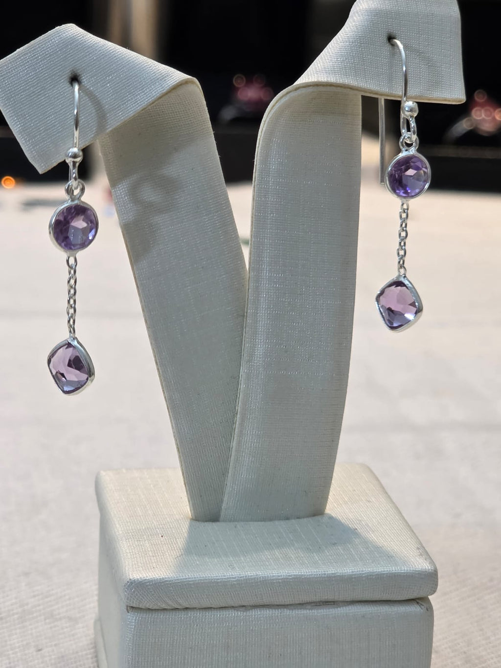 Brinco em Prata 925 e Ametista bf271a