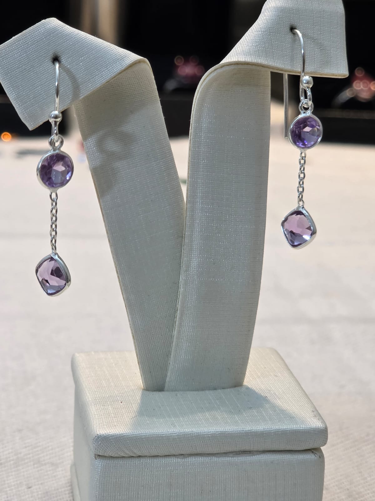 Brinco em Prata 925 e Ametista bf271a
