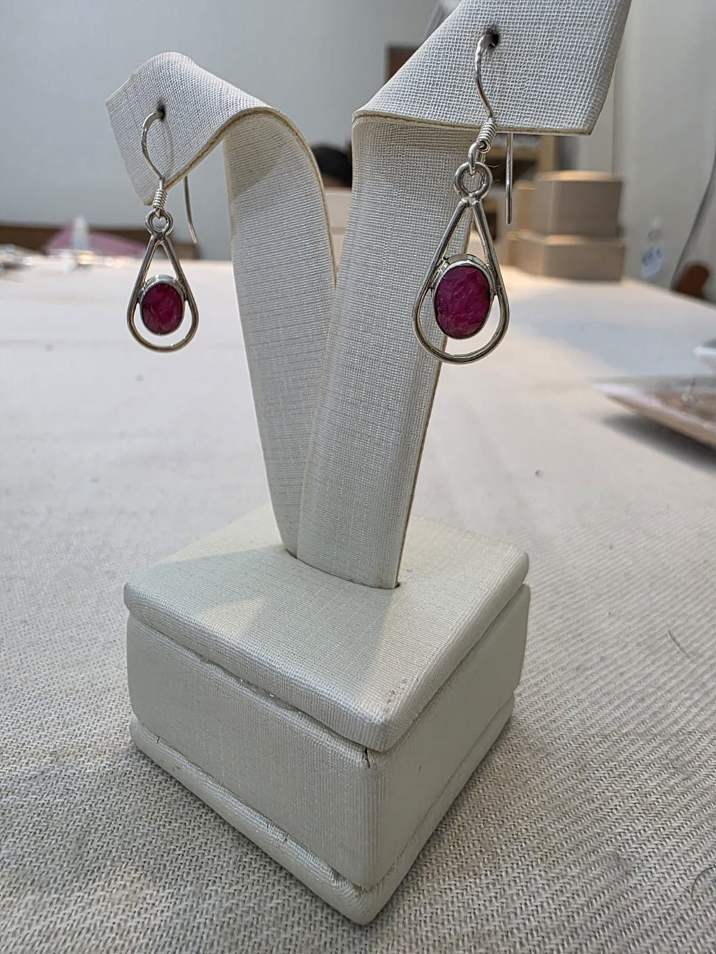 Brinco em Prata 925 e Rubibf272c