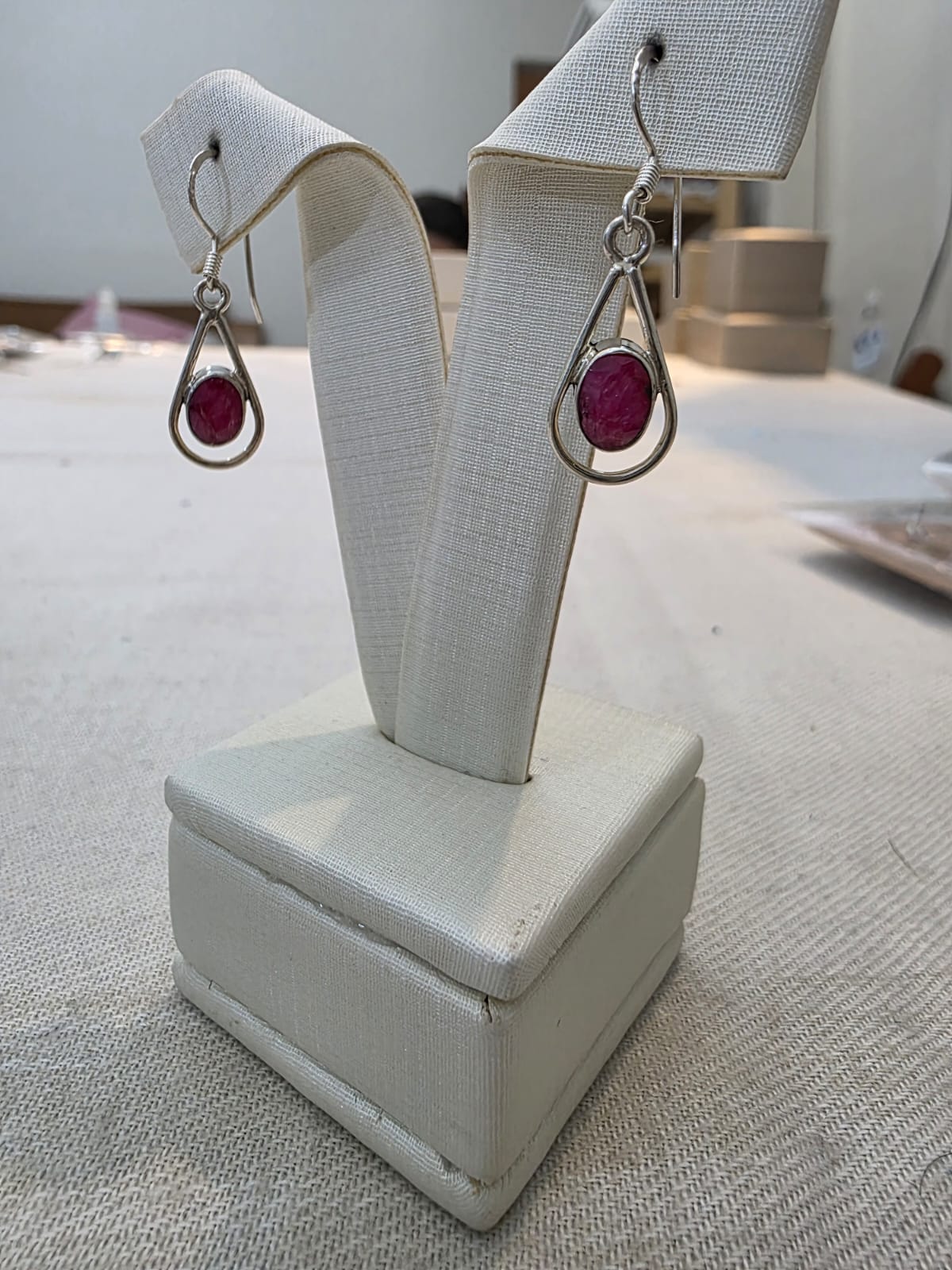 Brinco em Prata 925 e Rubibf272c