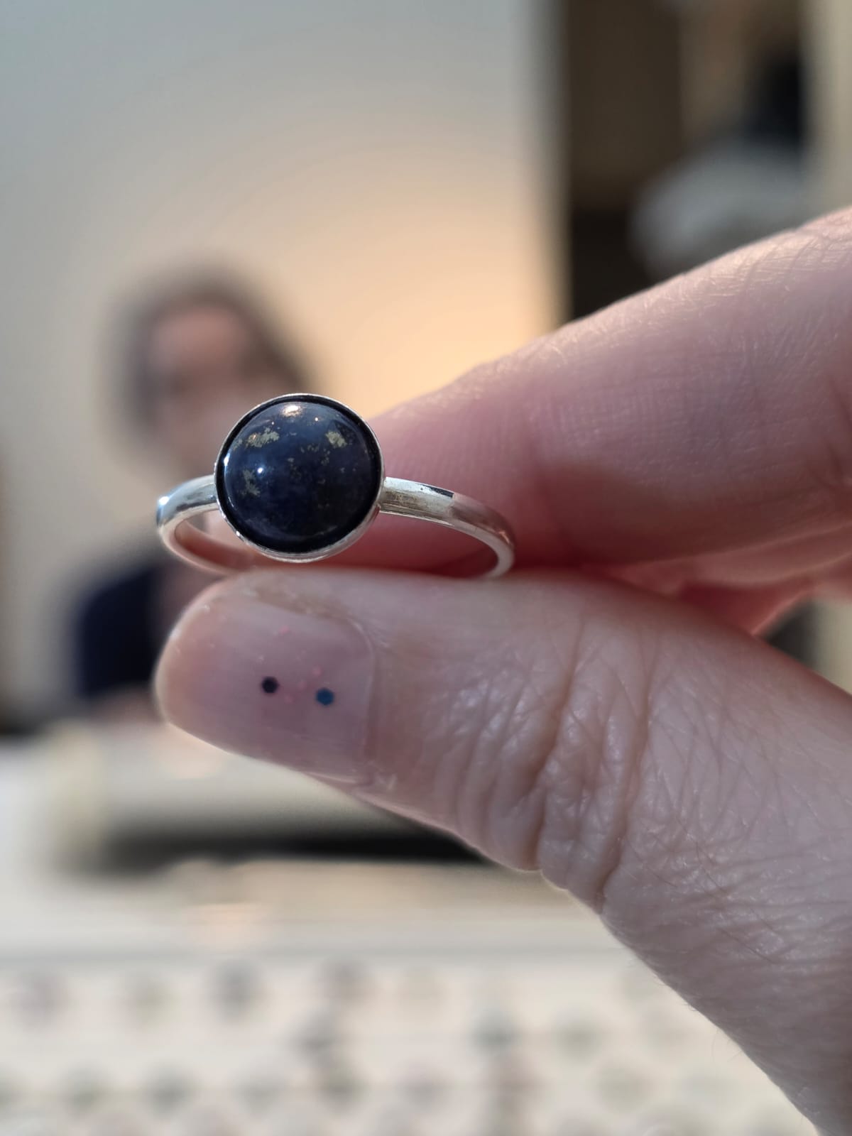 Anel em Prata 925 e Lápis Lazuli af486a