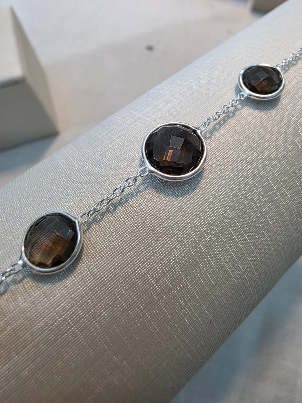 Pulseira em Prata 925 e Calcedonia P65b