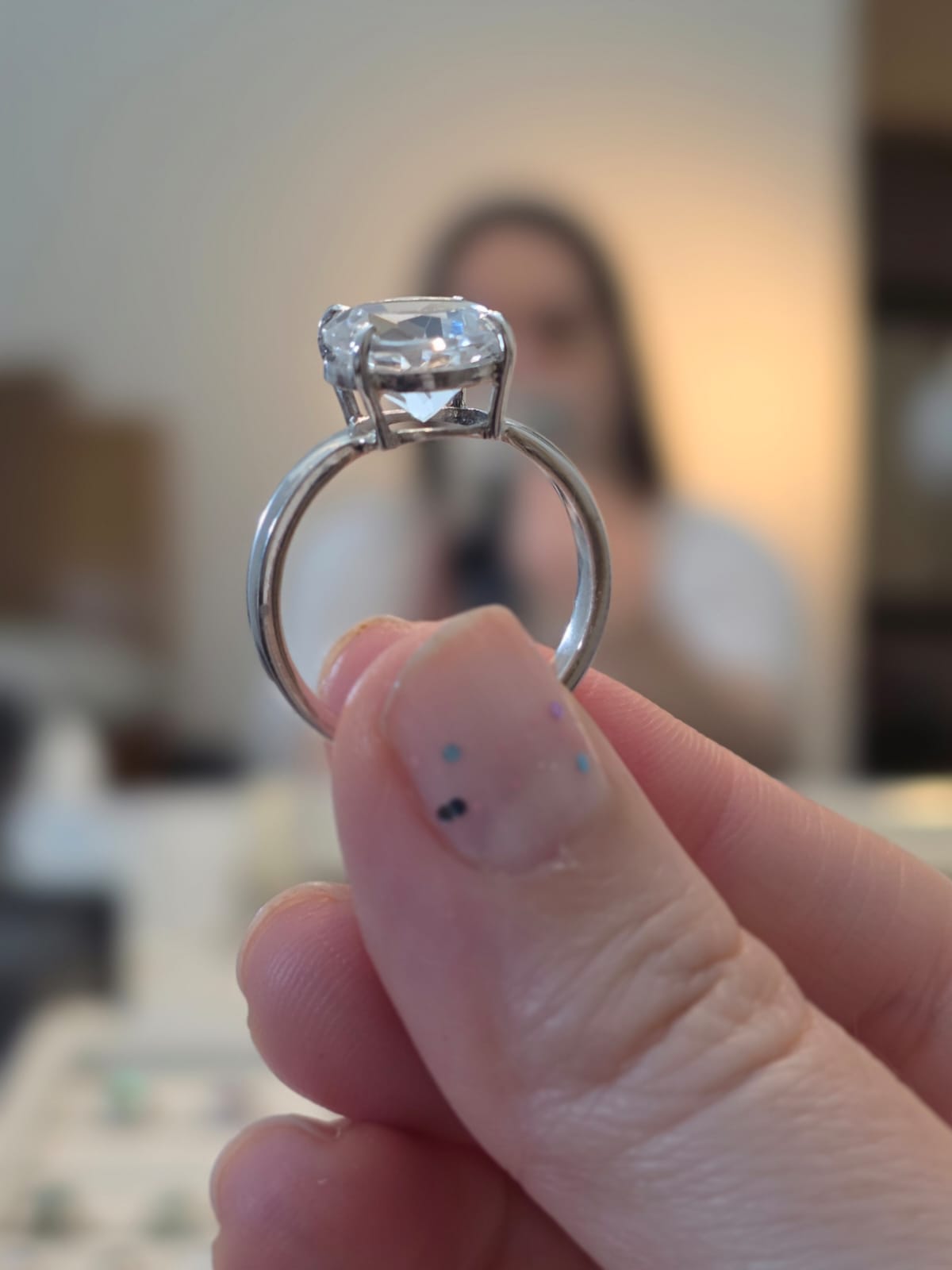 Anel em Prata 925 e Topázio Branco af579