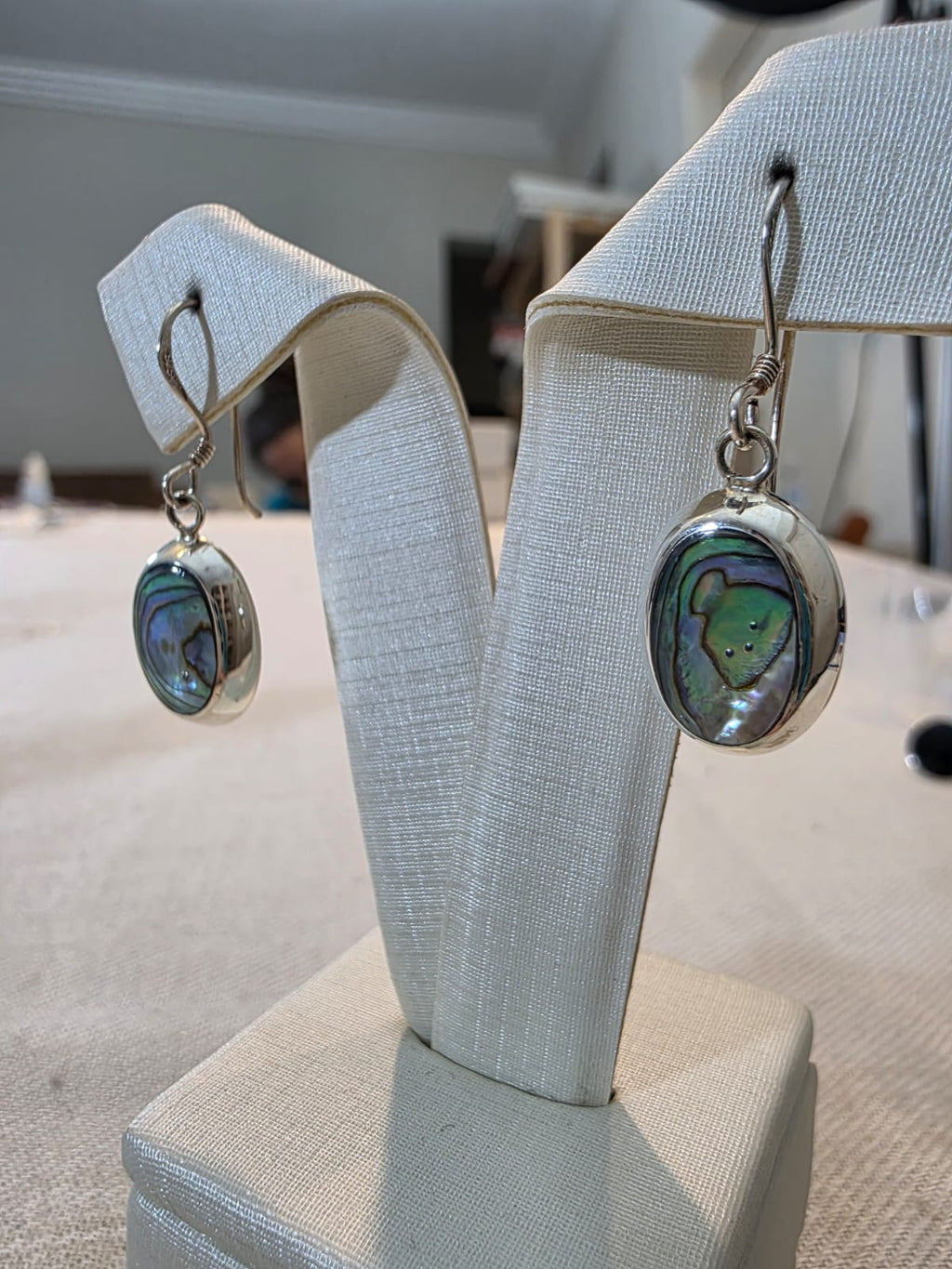 Brinco em Prata 925 e Abalone bf297