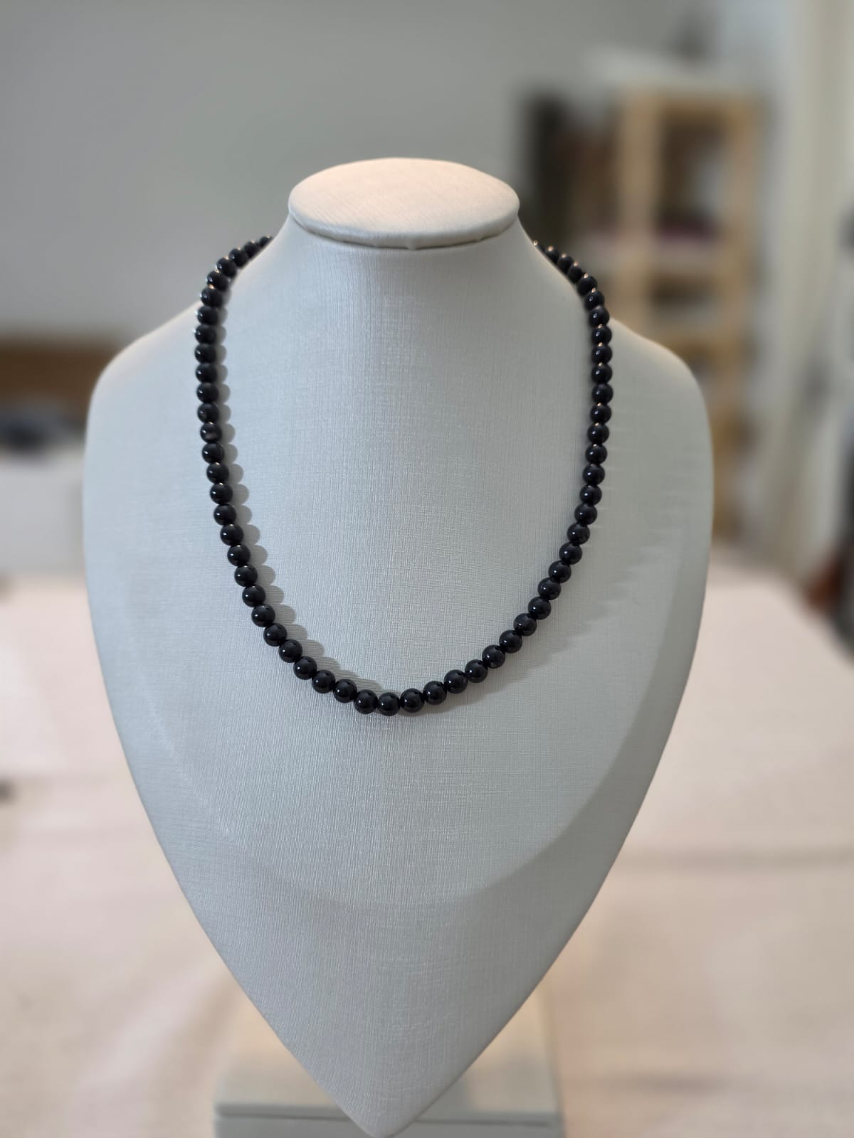 Colar em Prata 925 e Turmalina Negra Cel27