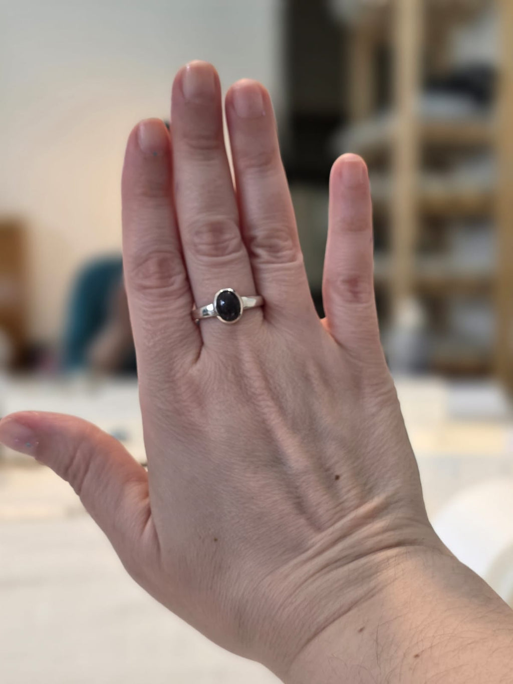 Anel em Prata 925 e Cristal de Quartzo Rutilado af537