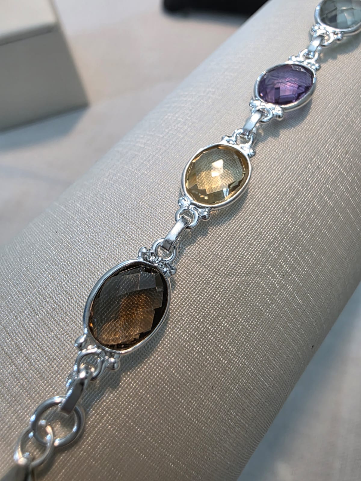 Pulseira em Prata 925 e Calcedonia P65