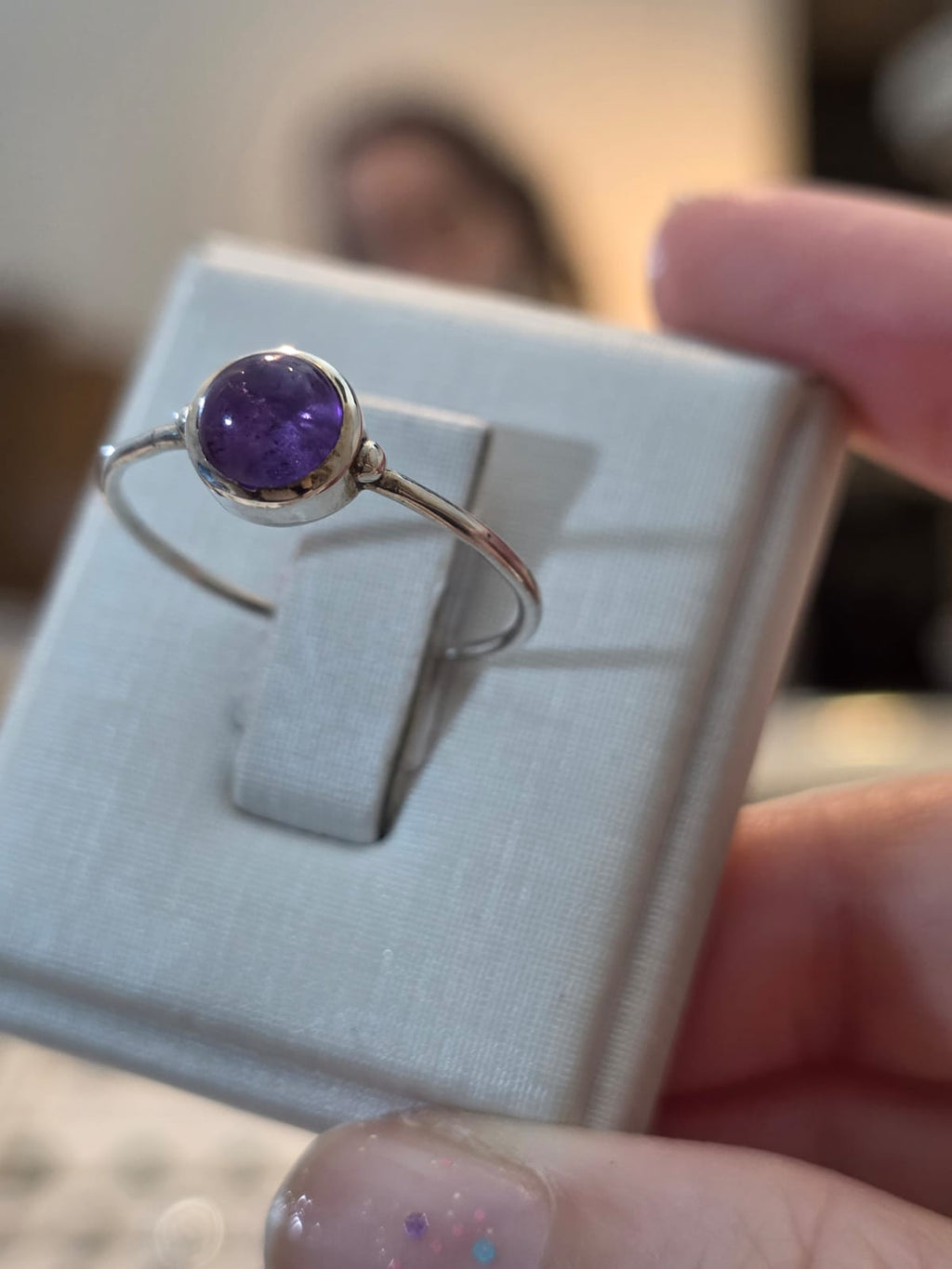 Anel em Prata 925 e Ametista af388f
