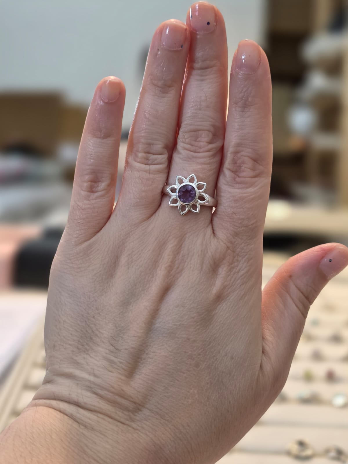 Anel em Prata 925 e Ametista af152c