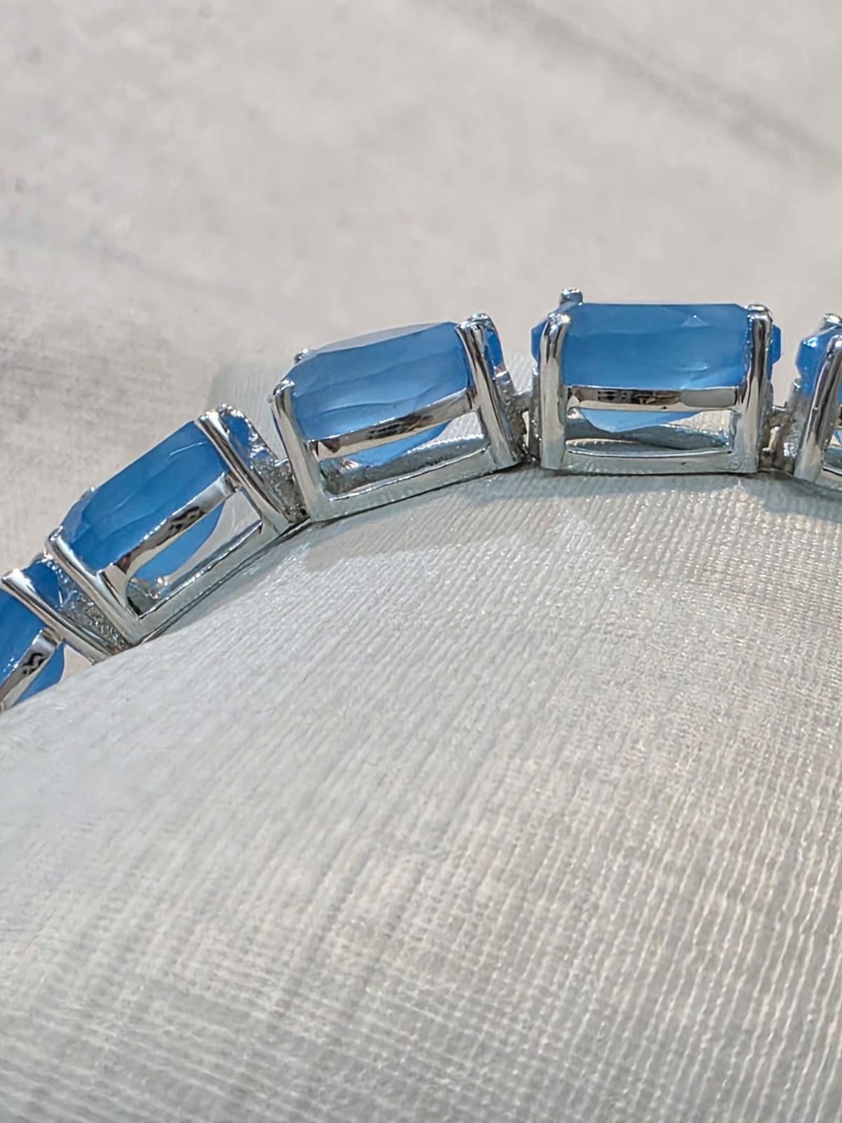 Pulseira em Prata 925 e Calcedonia P63a