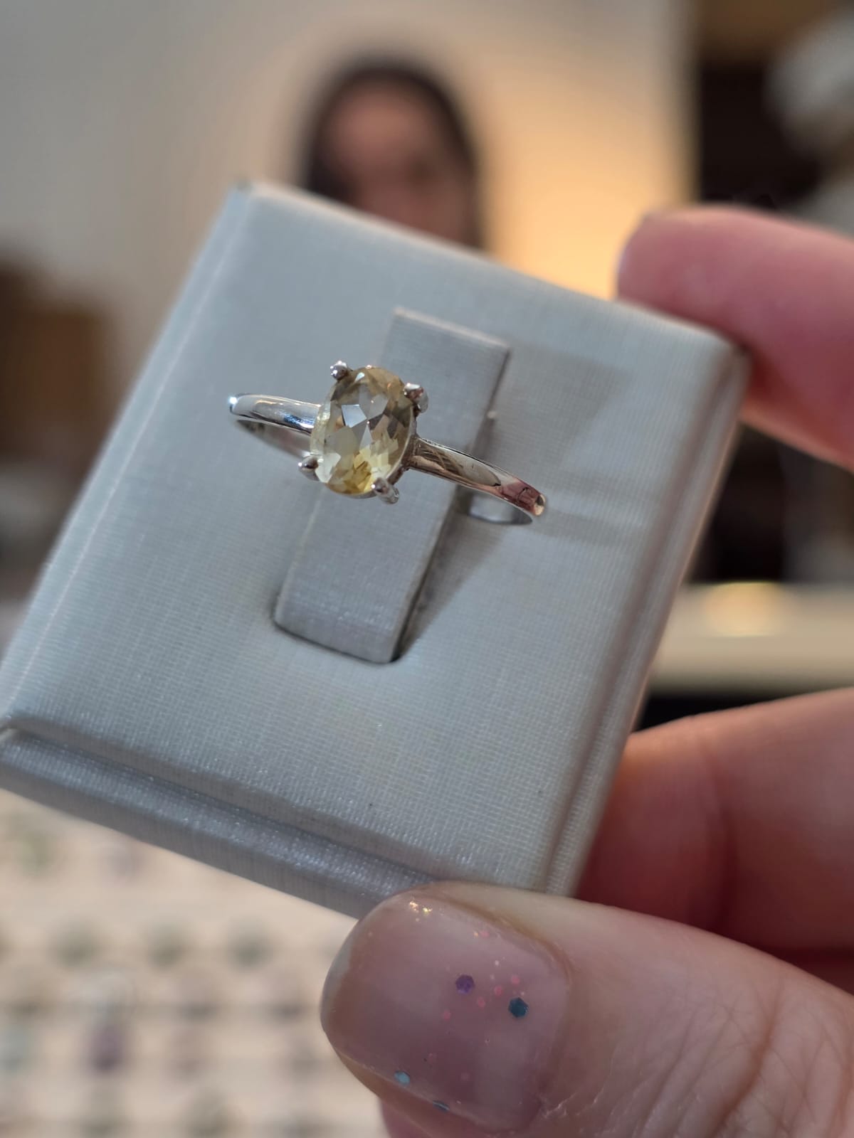 Anel em Prata 925 e Citrino Amarelo af367f