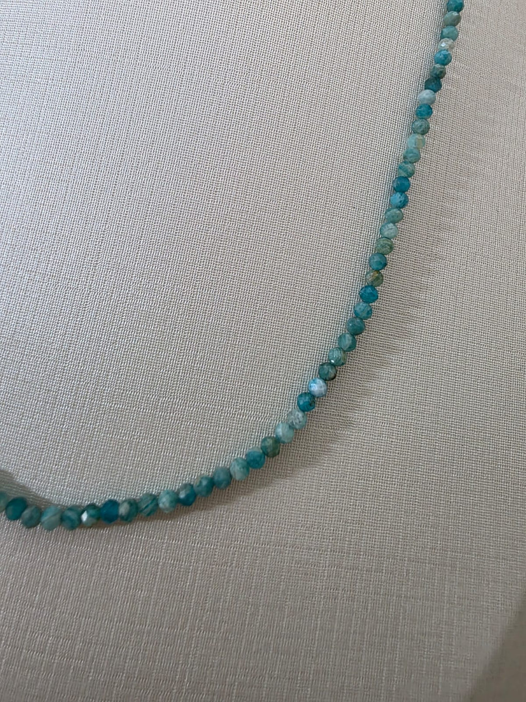 Colar em Prata 925 e Amazonita Cel 71