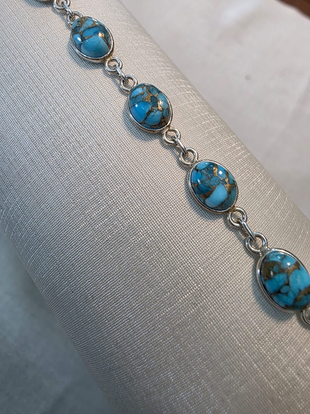 Pulseira em Prata 925 Turquesa P68