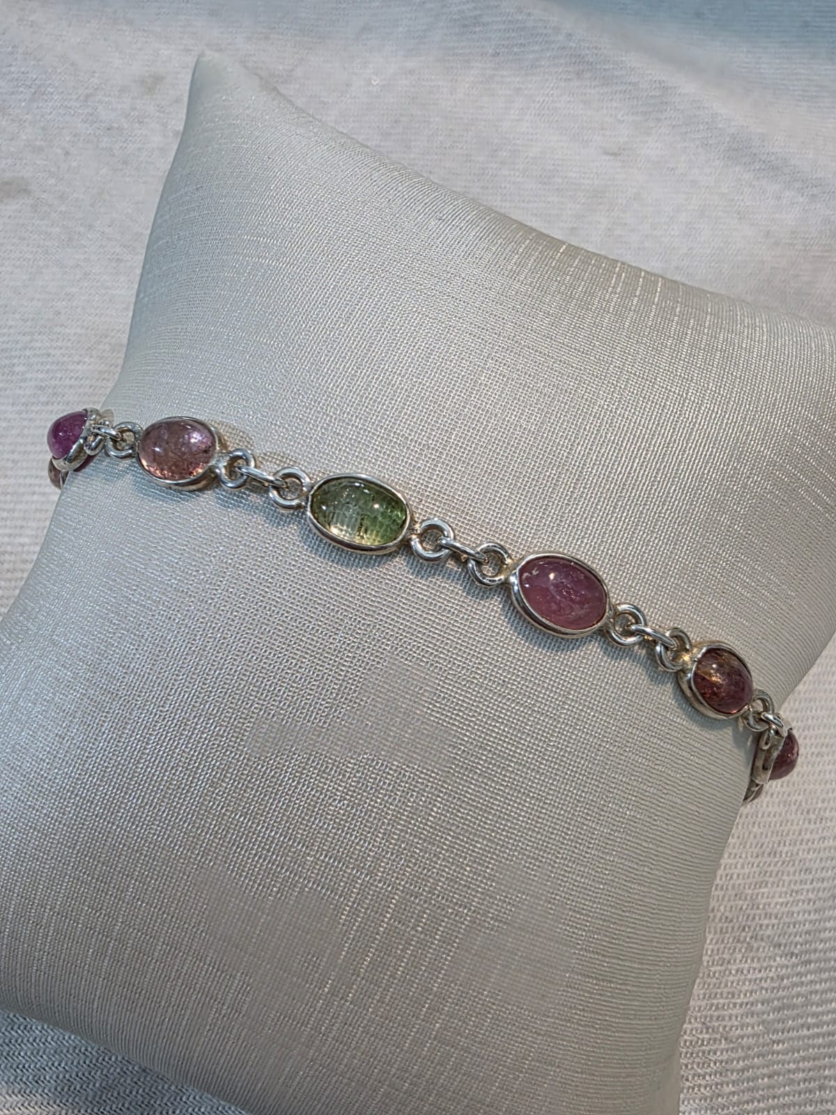 Pulseira em Prata 925 e Turmalinas P45