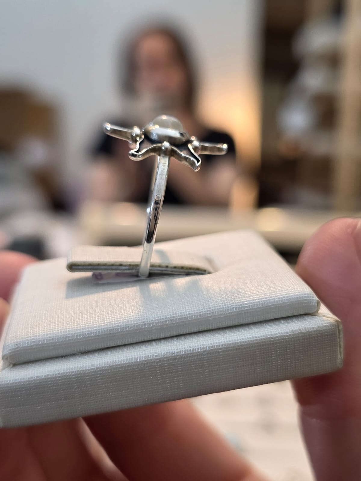 Anel em Prata 925 e Pedra da Lua af502b