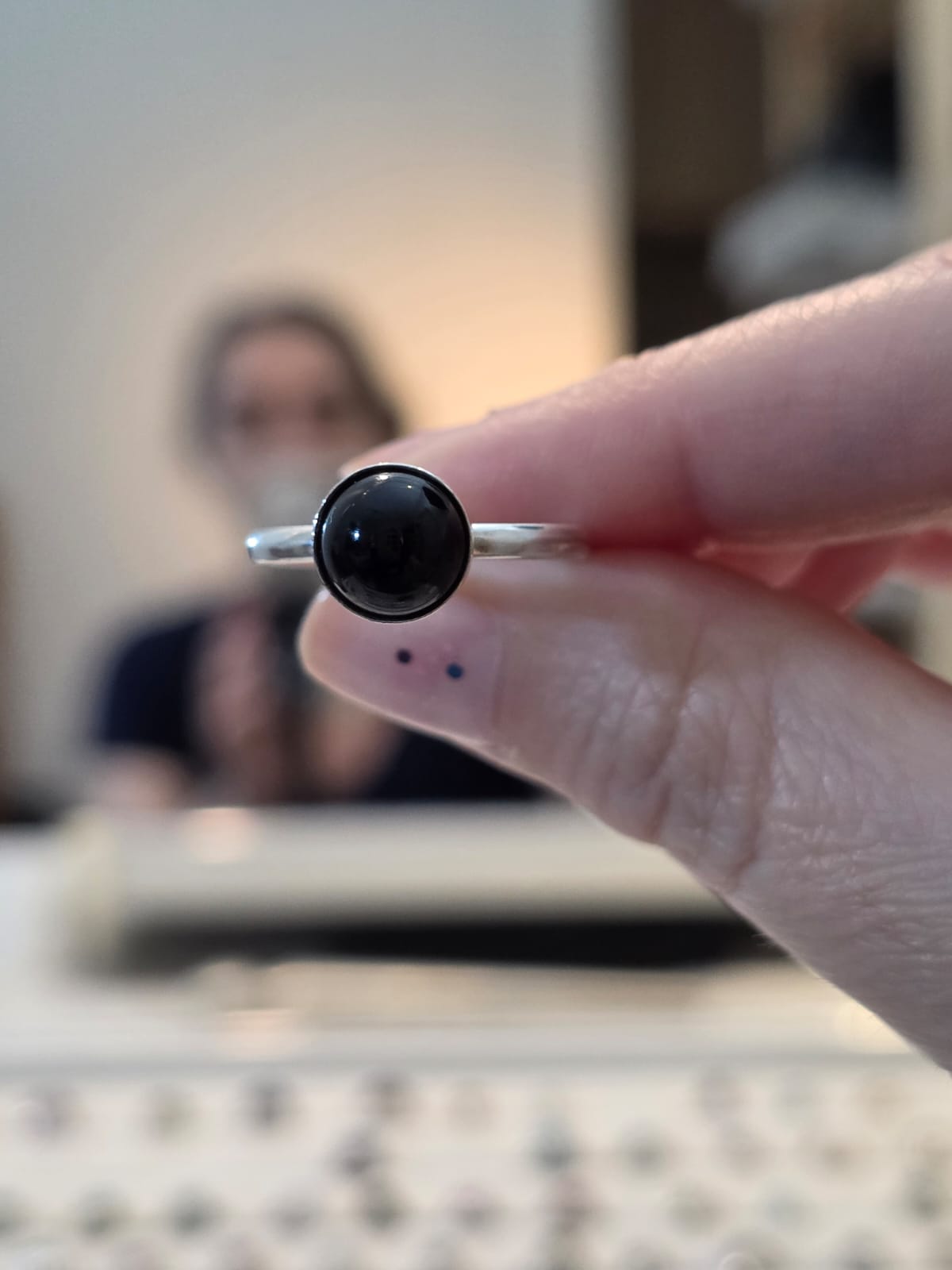 Anel em Prata 925 e Ônix af486b