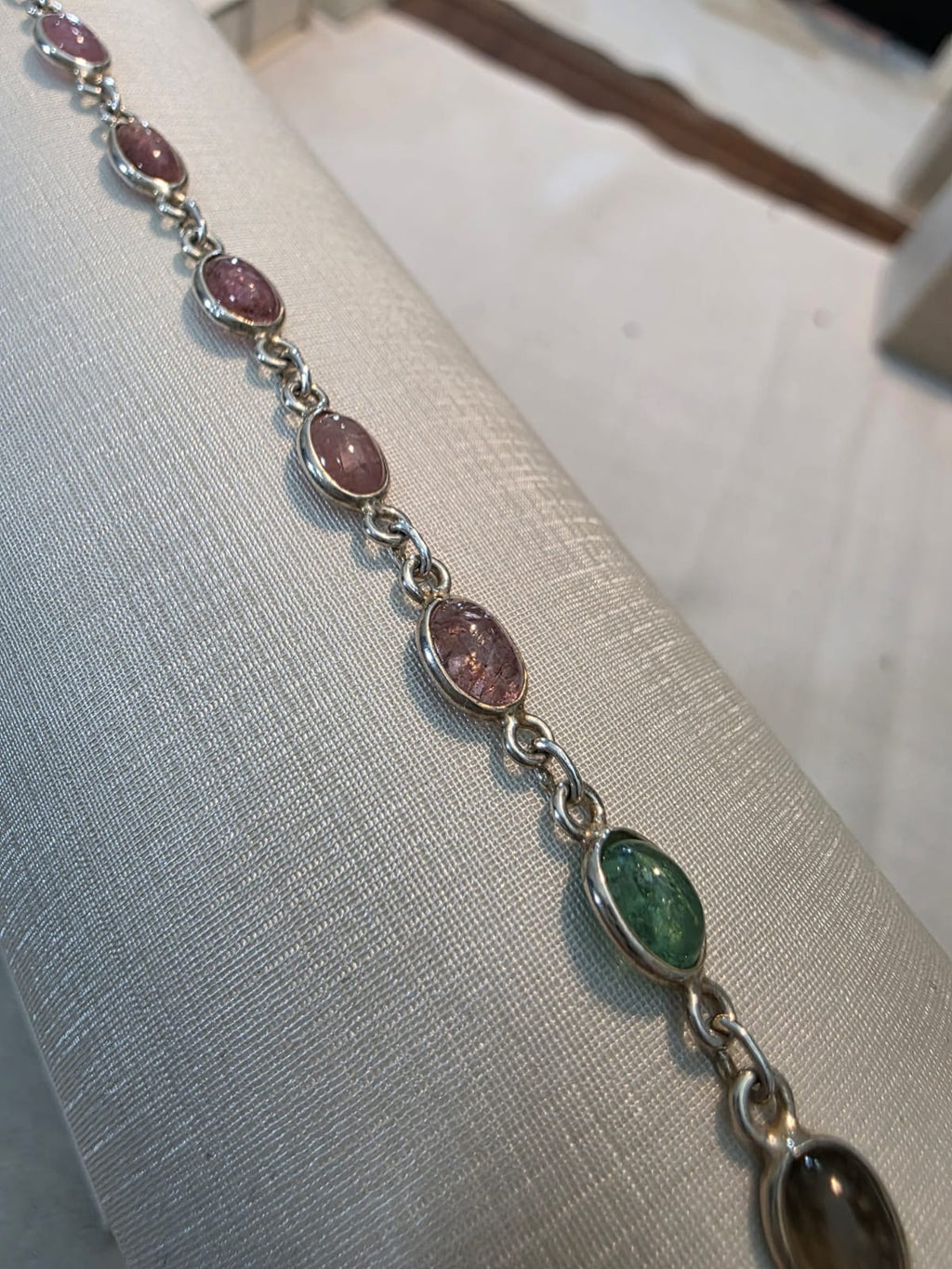 Pulseira em Prata 925 e Turmalinas P45