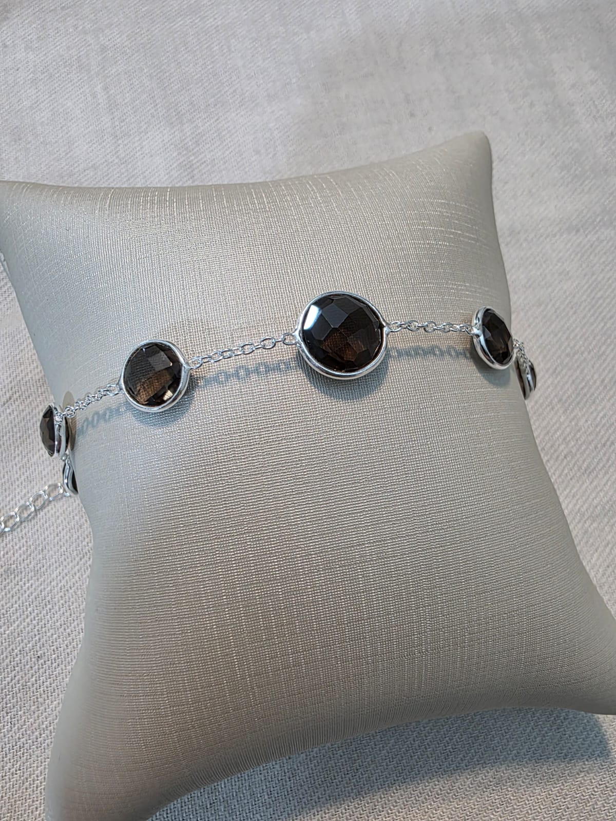 Pulseira em Prata 925 e Calcedonia P65b