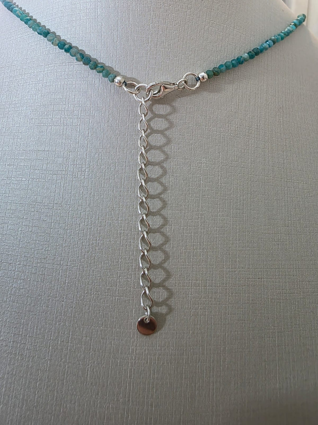 Colar em Prata 925 e Amazonita Cel 71