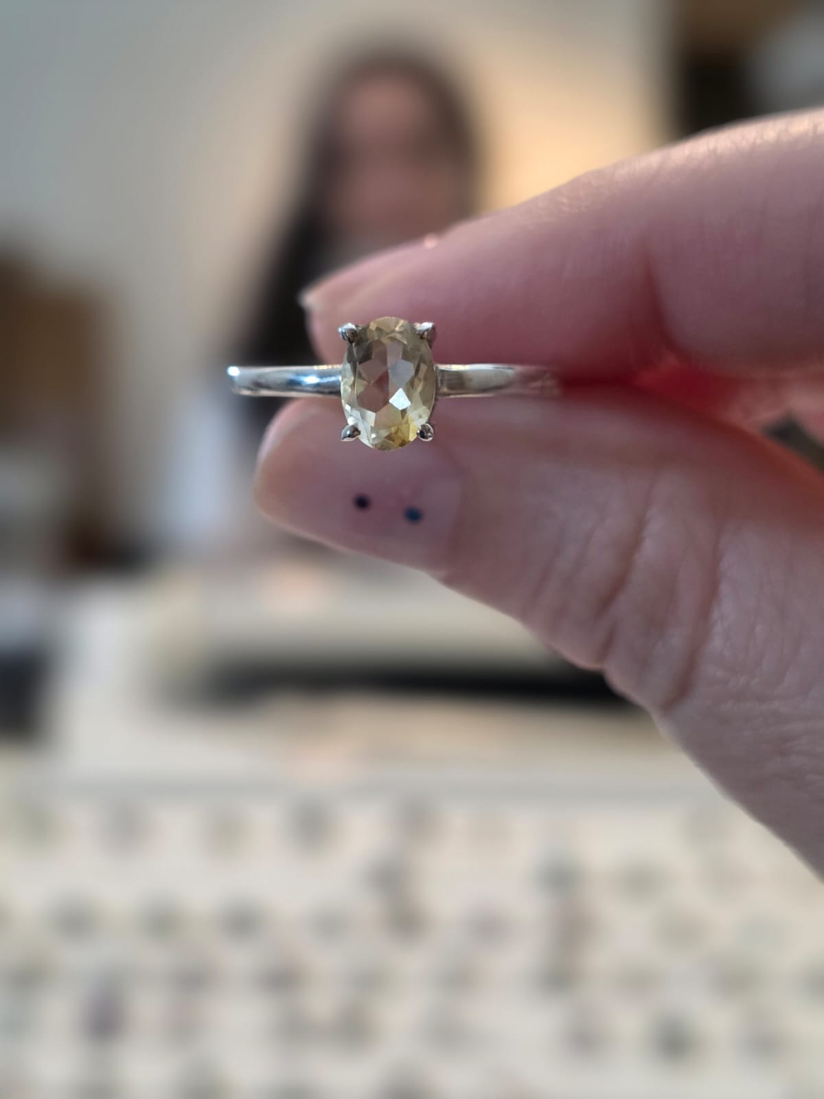 Anel em Prata 925 e Citrino Amarelo af367f