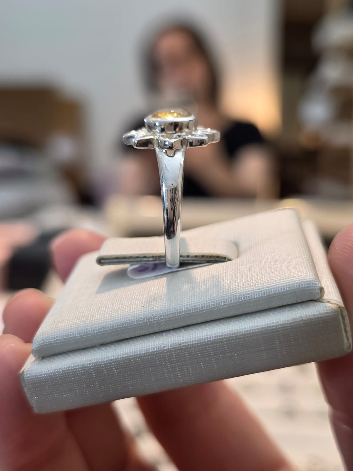 Anel em Prata 925 e Citrino Amarelo af152b