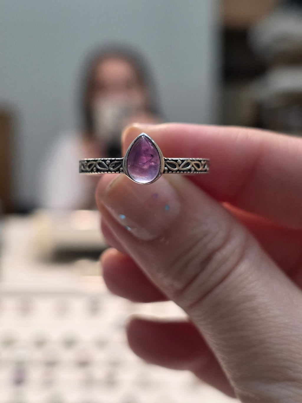Anel em Prata 925 e Ametista af400c