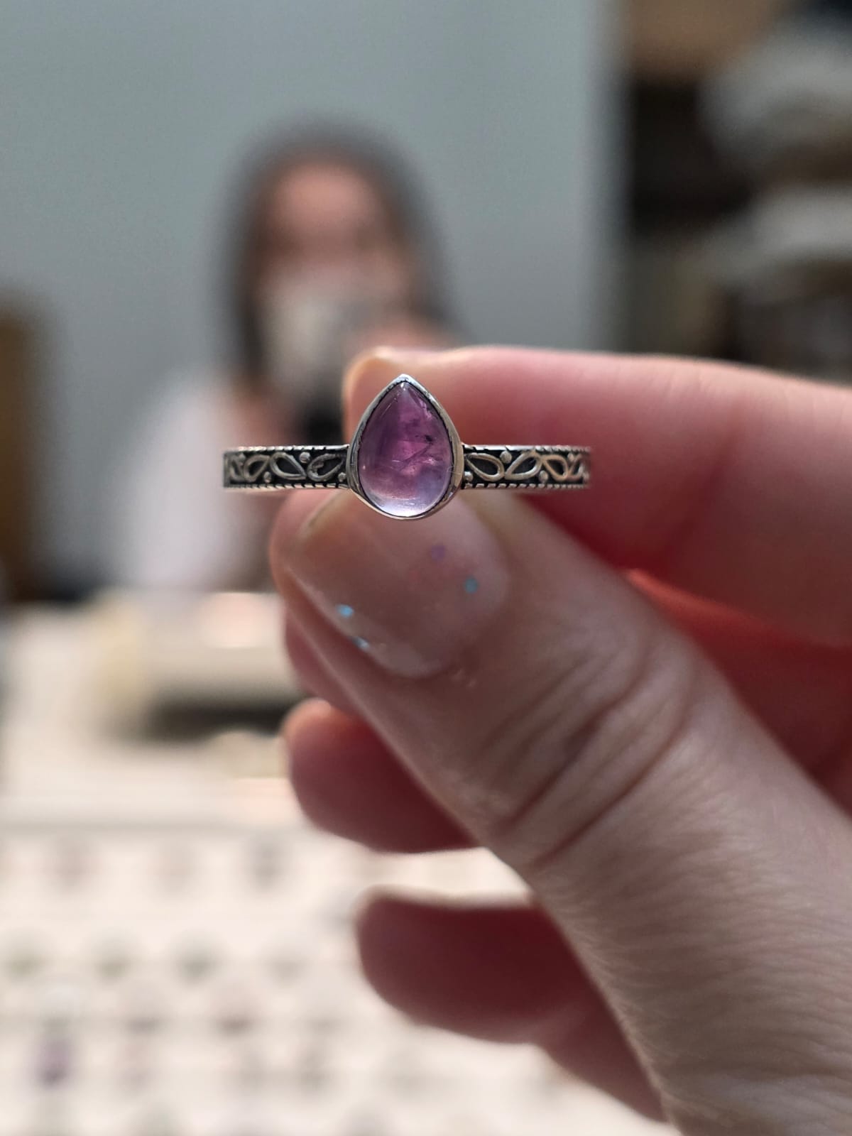 Anel em Prata 925 e Ametista af400c