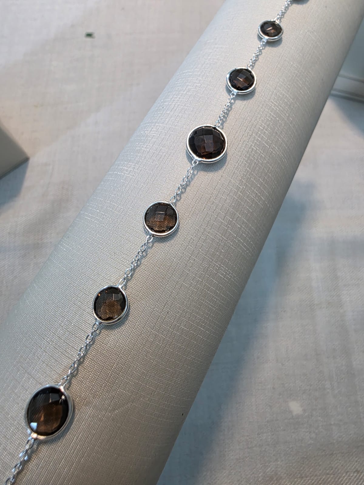 Pulseira em Prata 925 e Calcedonia P65b