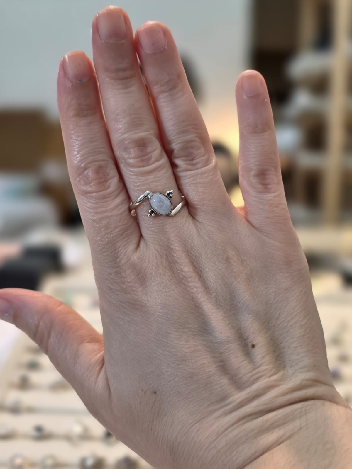 Anel Prata 925 e Pedra da Lua af505b