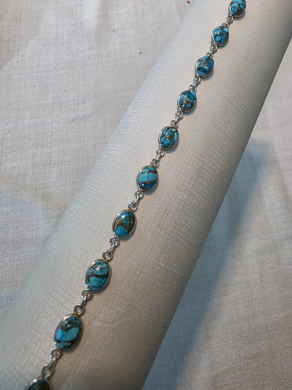 Pulseira em Prata 925 Turquesa P68