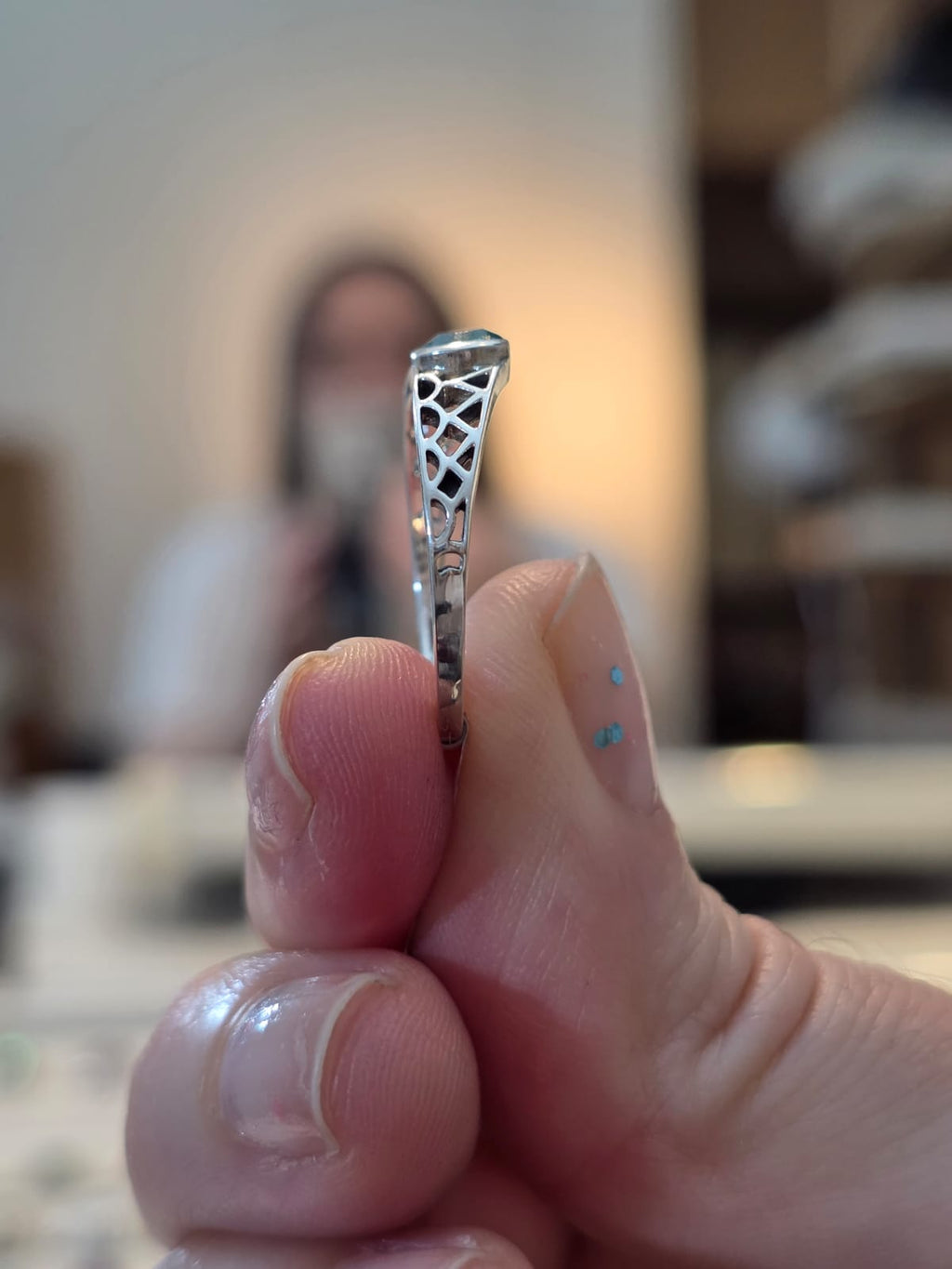 Anel em Prata 925 e Esmeralda af158a