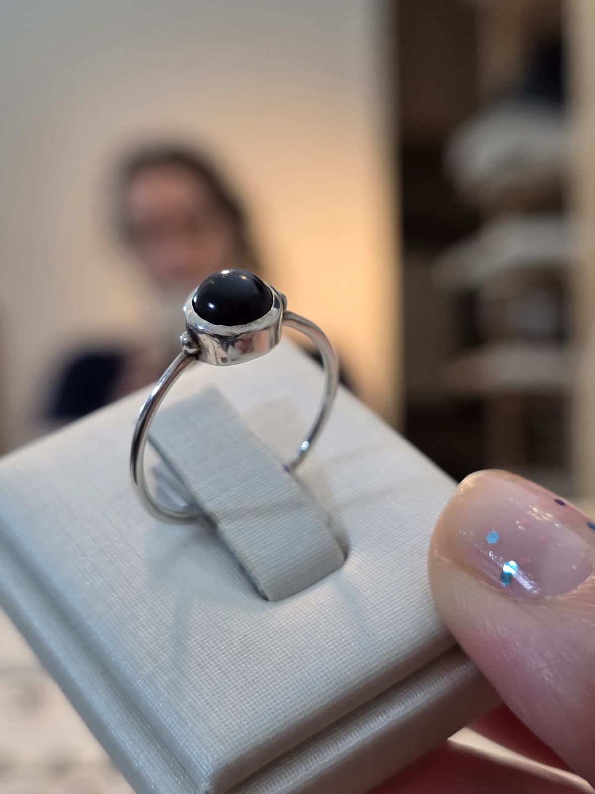 Anel em Prata 925 e Ônix af388a