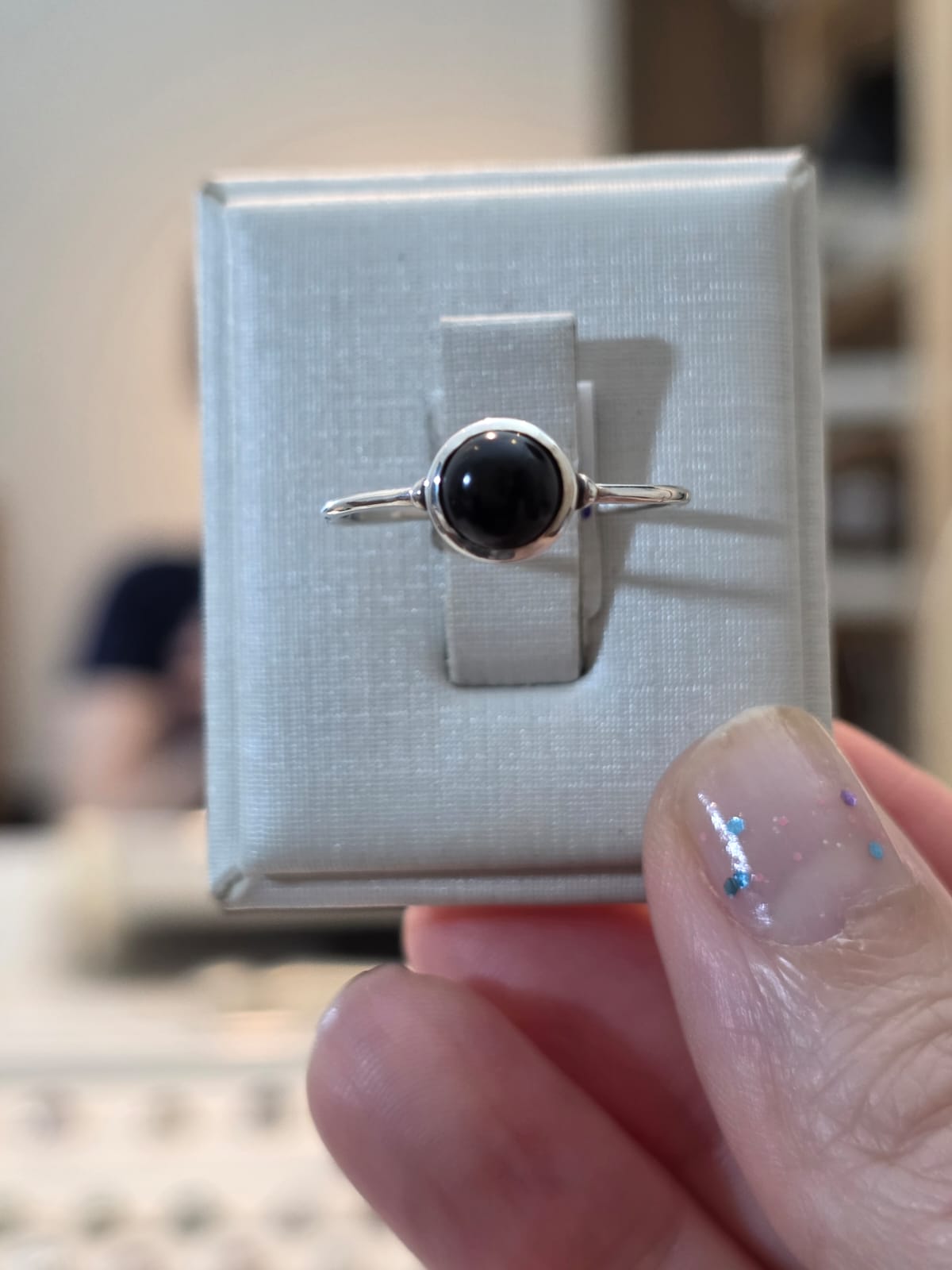 Anel em Prata 925 e Ônix af388a