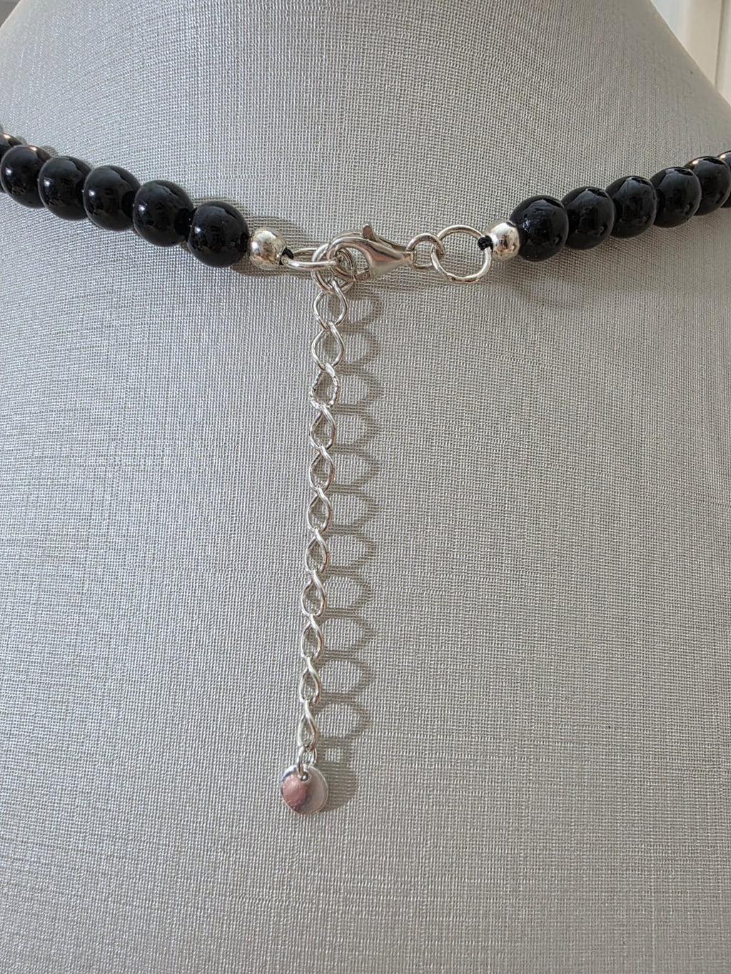 Colar em Prata 925 e Turmalina Negra Cel27