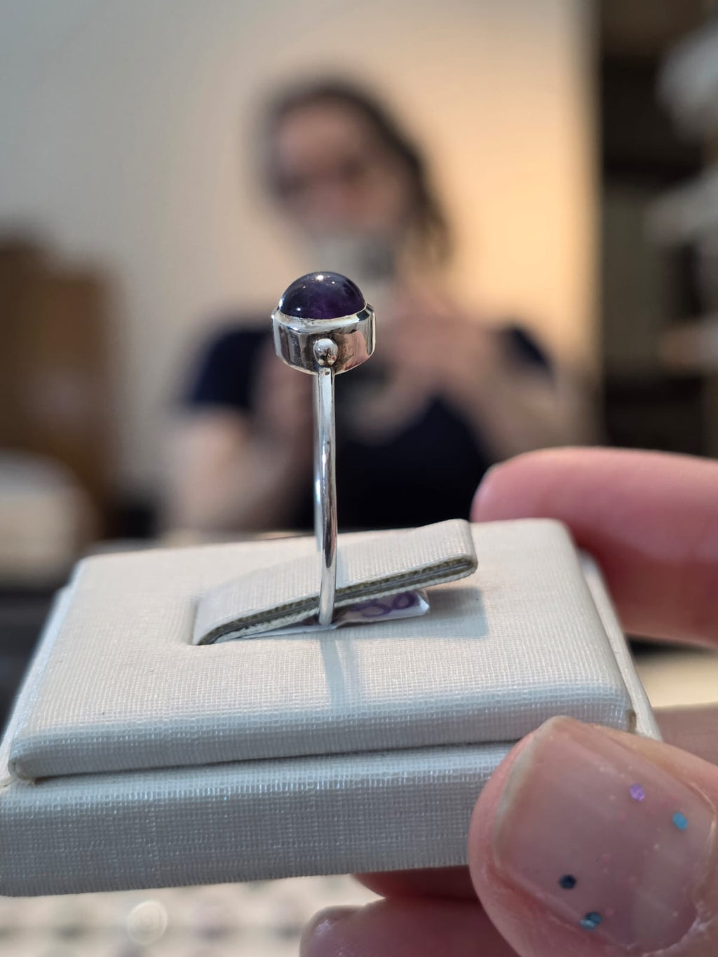 Anel em Prata 925 e Ametista af388f