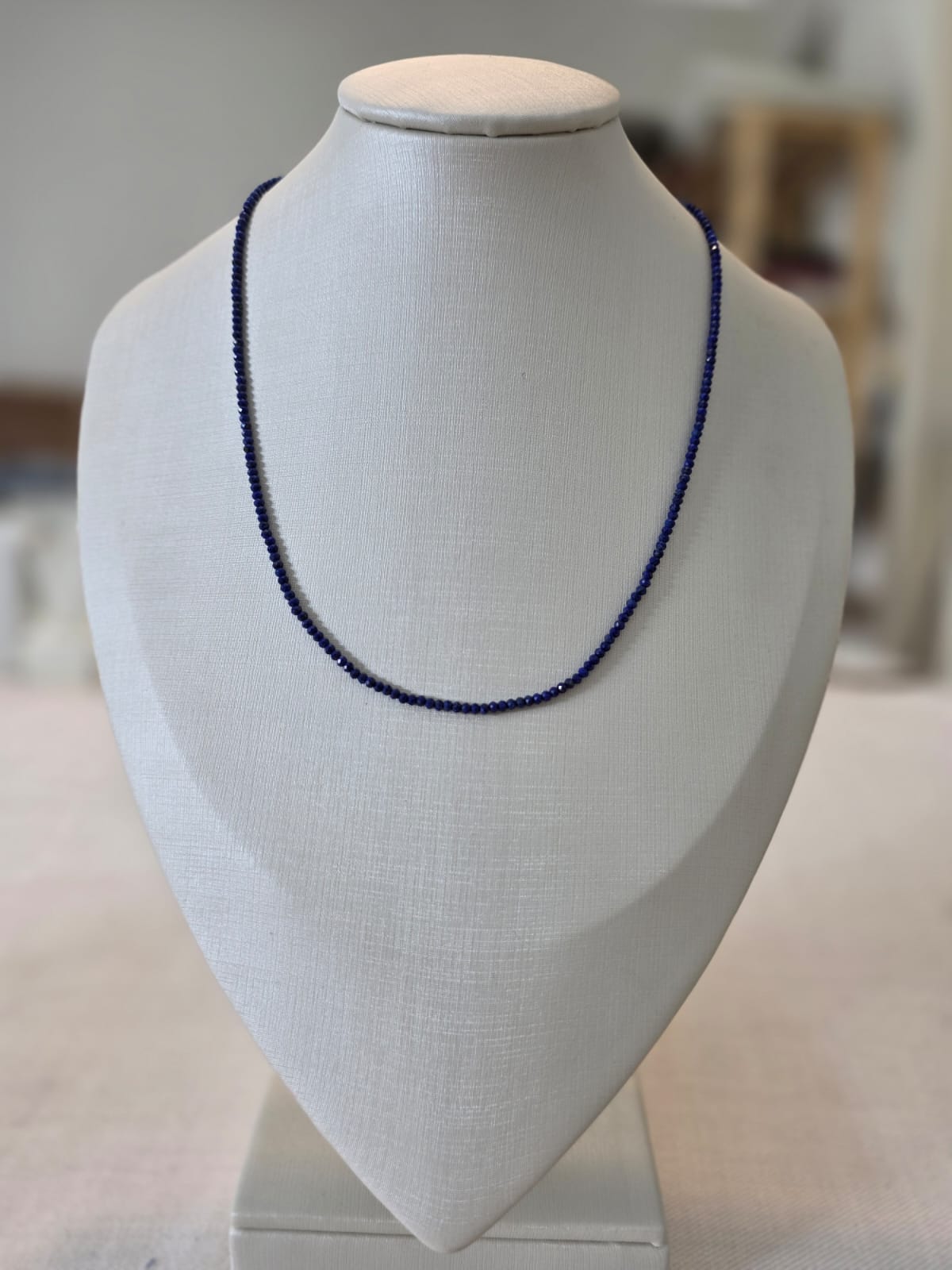 Colar em Prata 925 e Lápis Lazuli Cel 01b