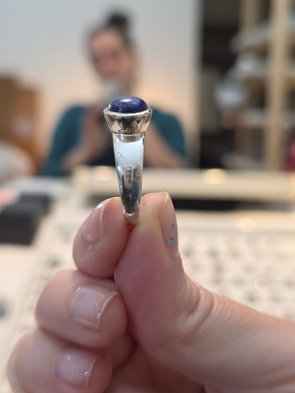 Anel em Prata 925 e Lápis Lazuli af508b