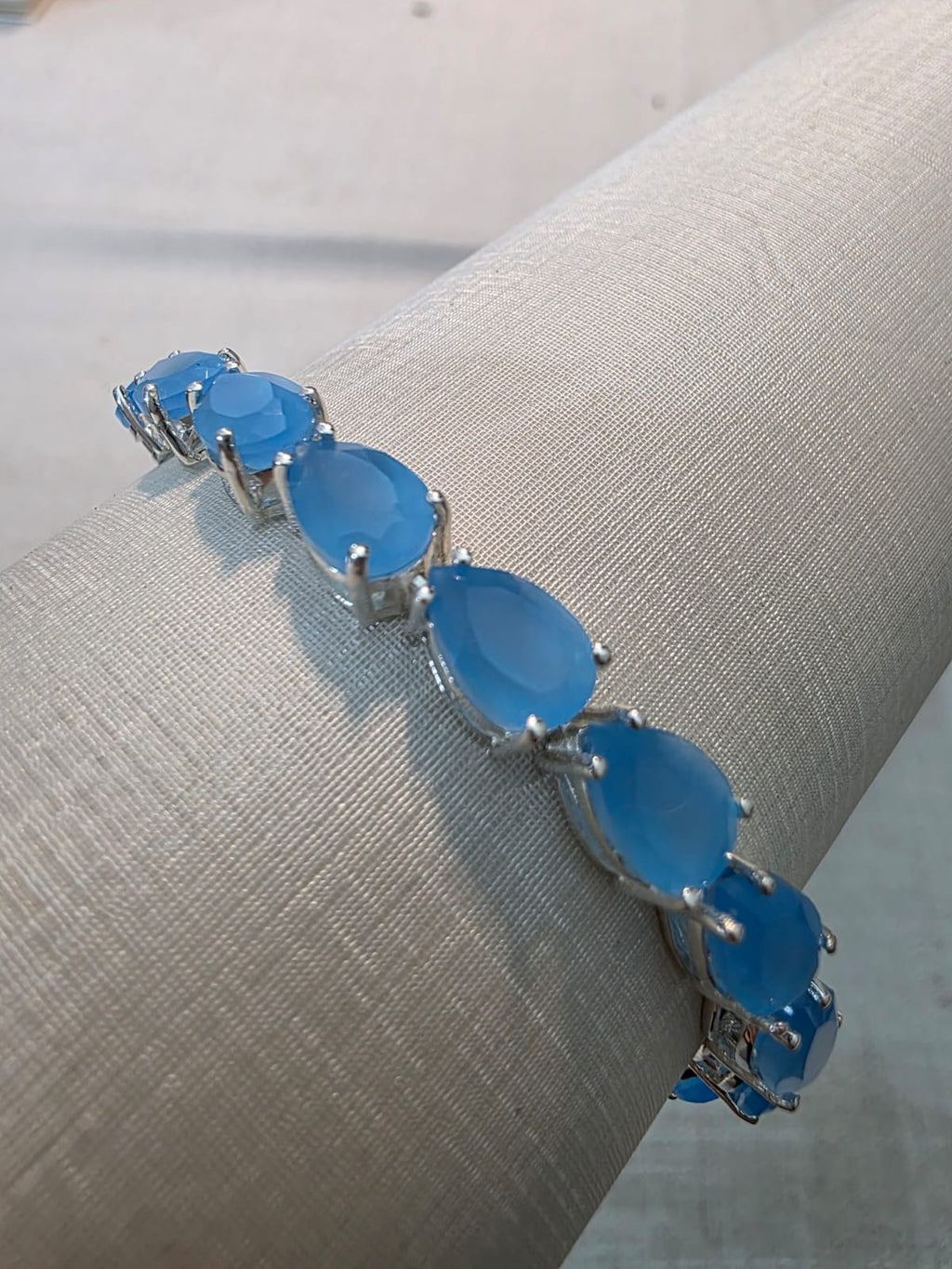 Pulseira em Prata 925 e Calcedonia P63a