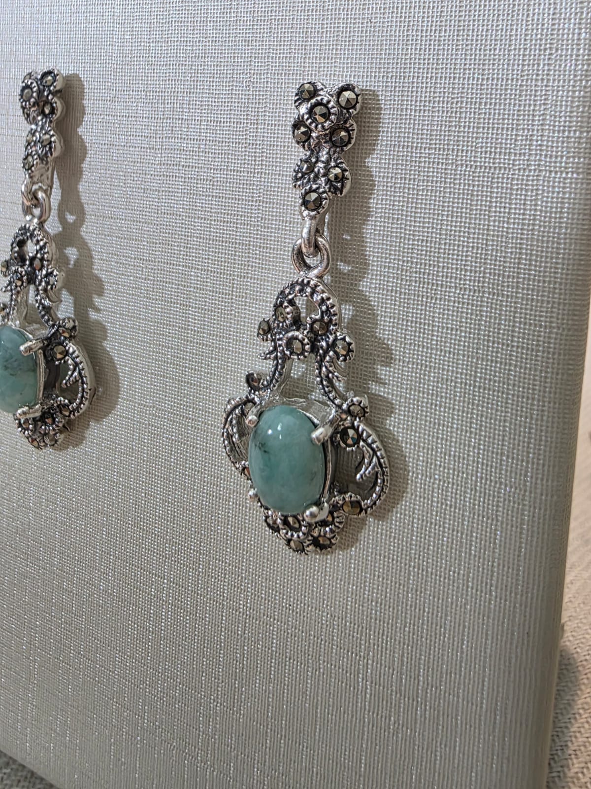 Brinco em Prata 925 e Esmeralda bf285a