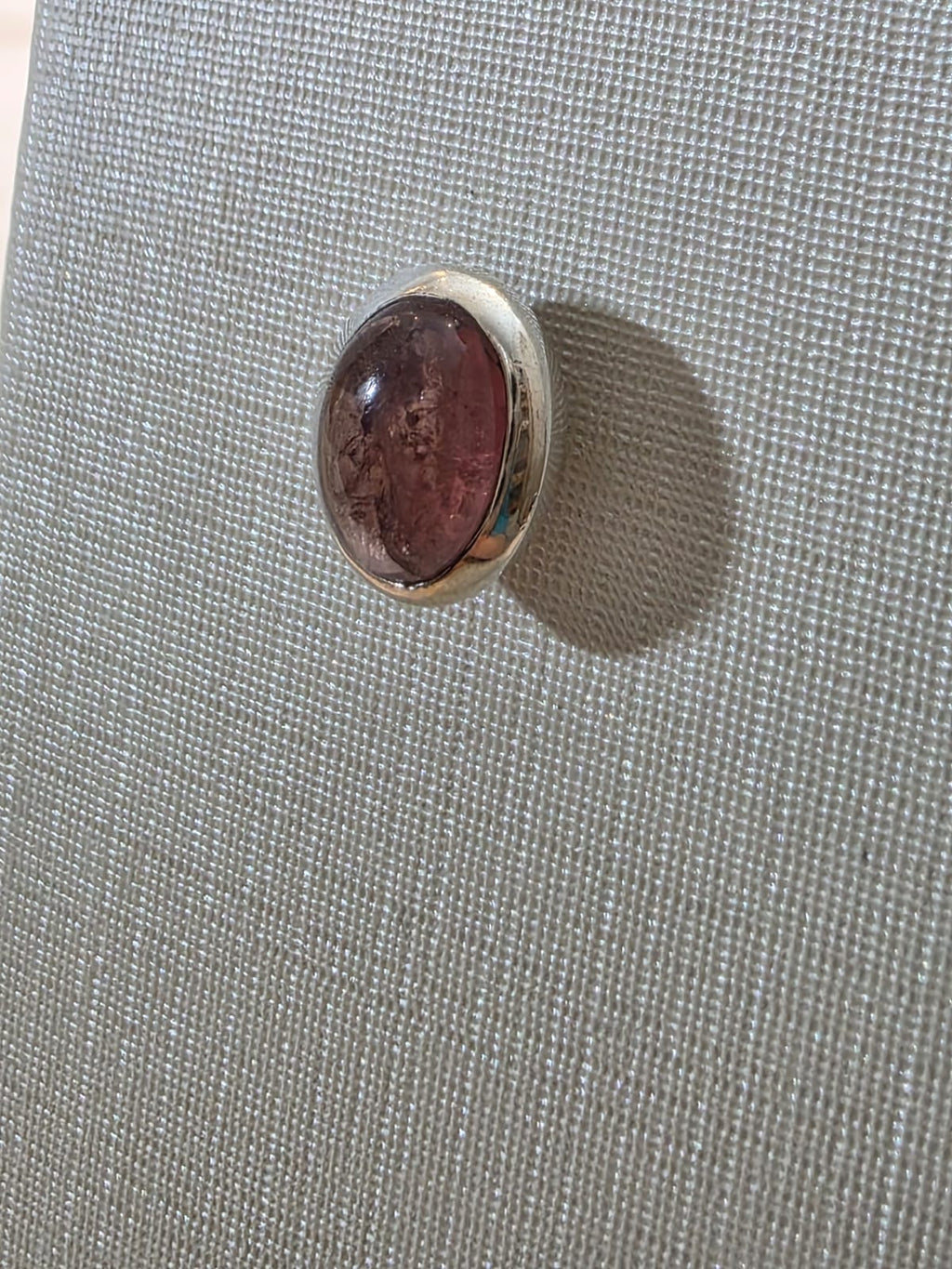 Brinco em Prata 925 e Turmalina Rosa bf218a