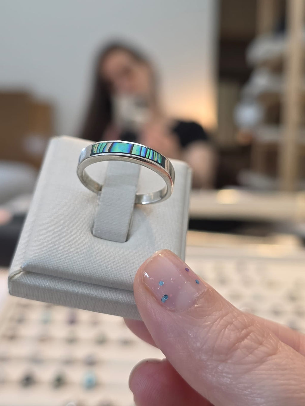 Anel em Prata 925 e Abalone af177