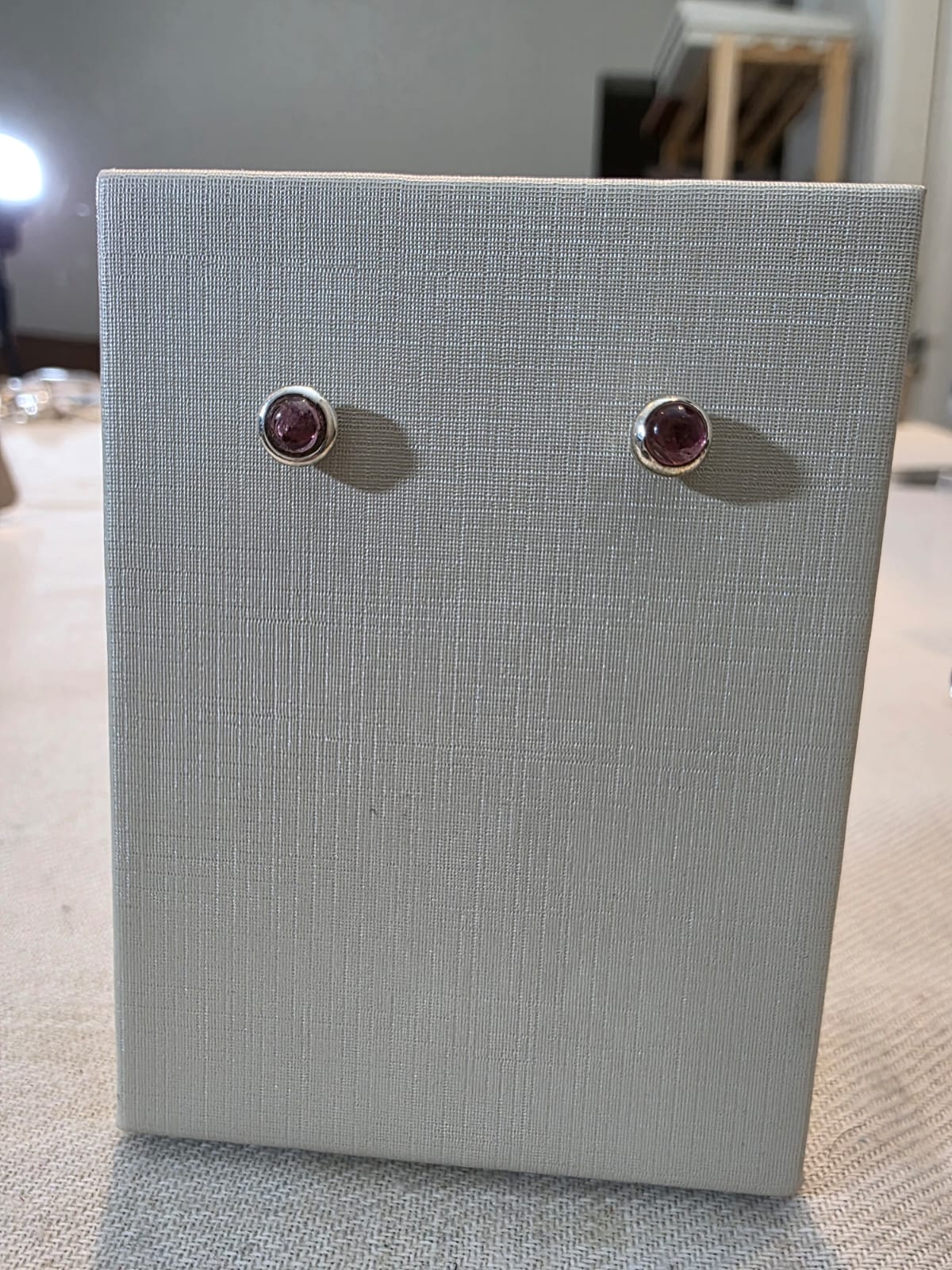 Brinco em Prata 925 e Turmalina Rosa bf217