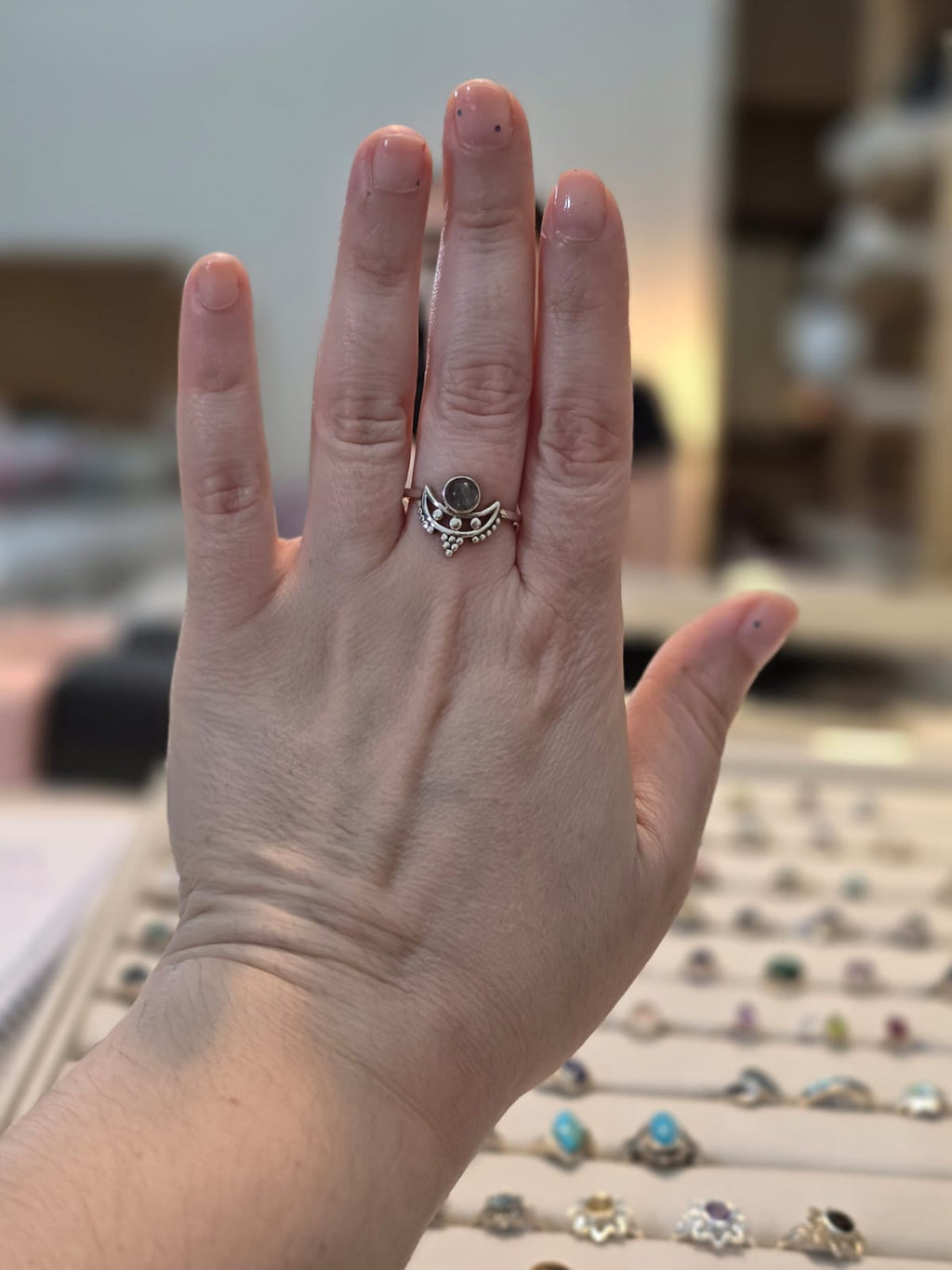 Anel em Prata 925 e Labradorita af116