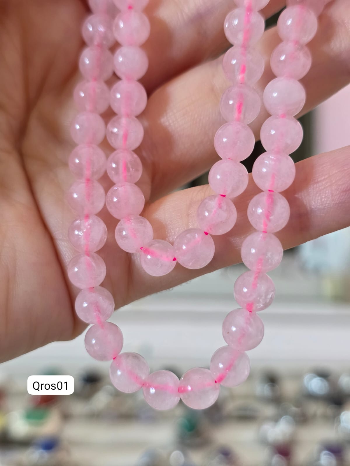 Fio de Quartzo Rosa Qros01